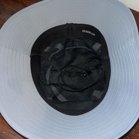 Adidas Gray Black Crushable Wide brim Aeroready Safari Sun Protection Hat cap - Picture 5 of 5